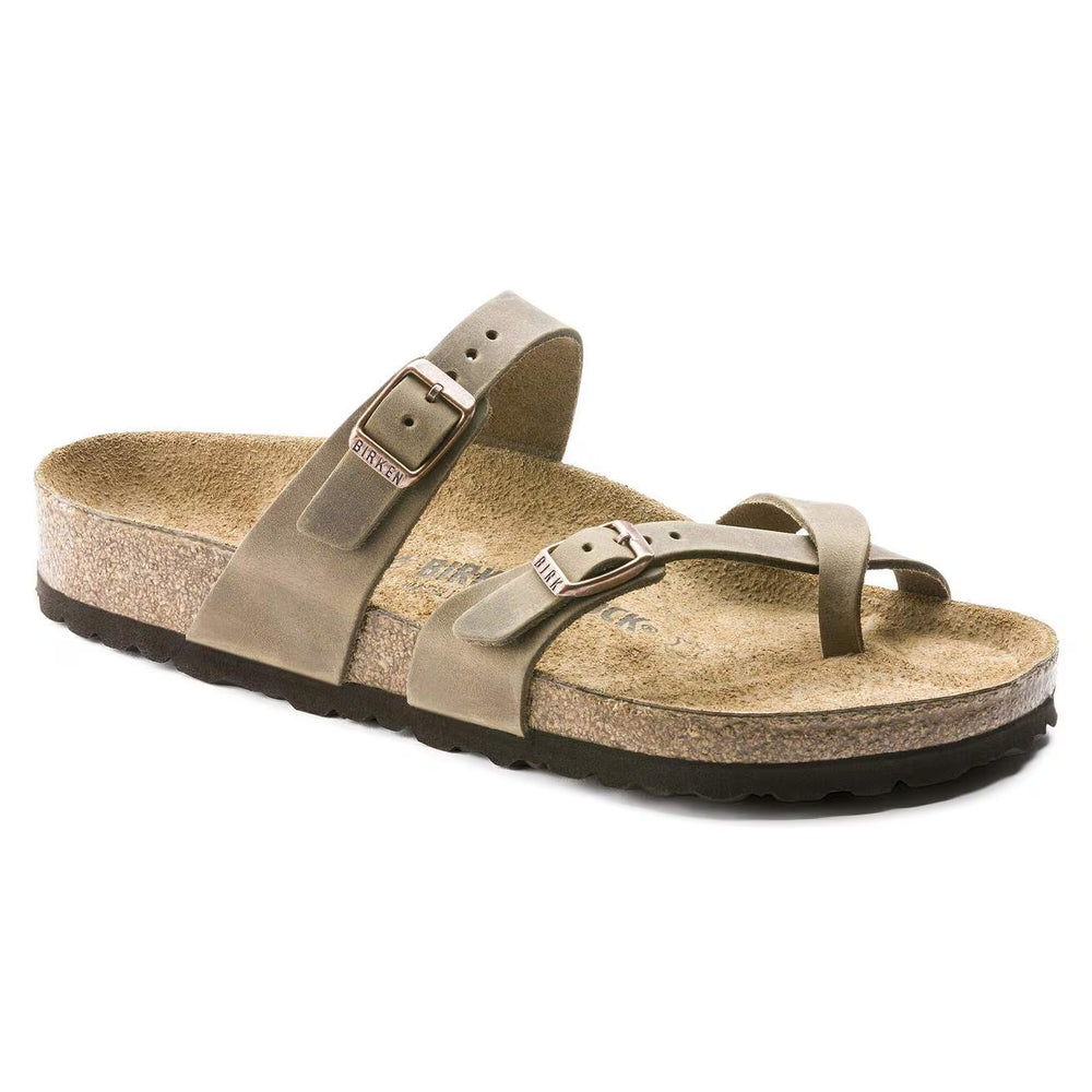 Birkenstocks Mayari -- Women's -- Oiled Leather Tobacco
