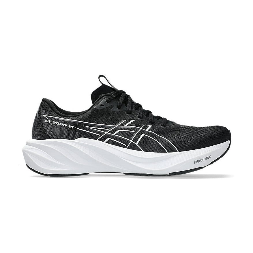 GT-2000 15 black and white sneaker with white sole on a white background.