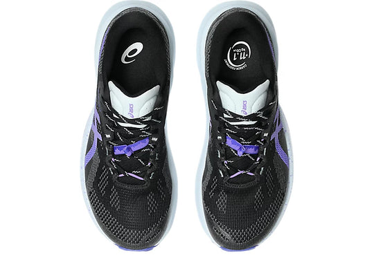 Black Trabuco 14 running shoes with purple accents on a white background.