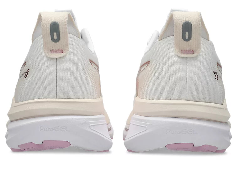 Asics Gel-Kayano 33 – Women's – White/Hazy Lilac
