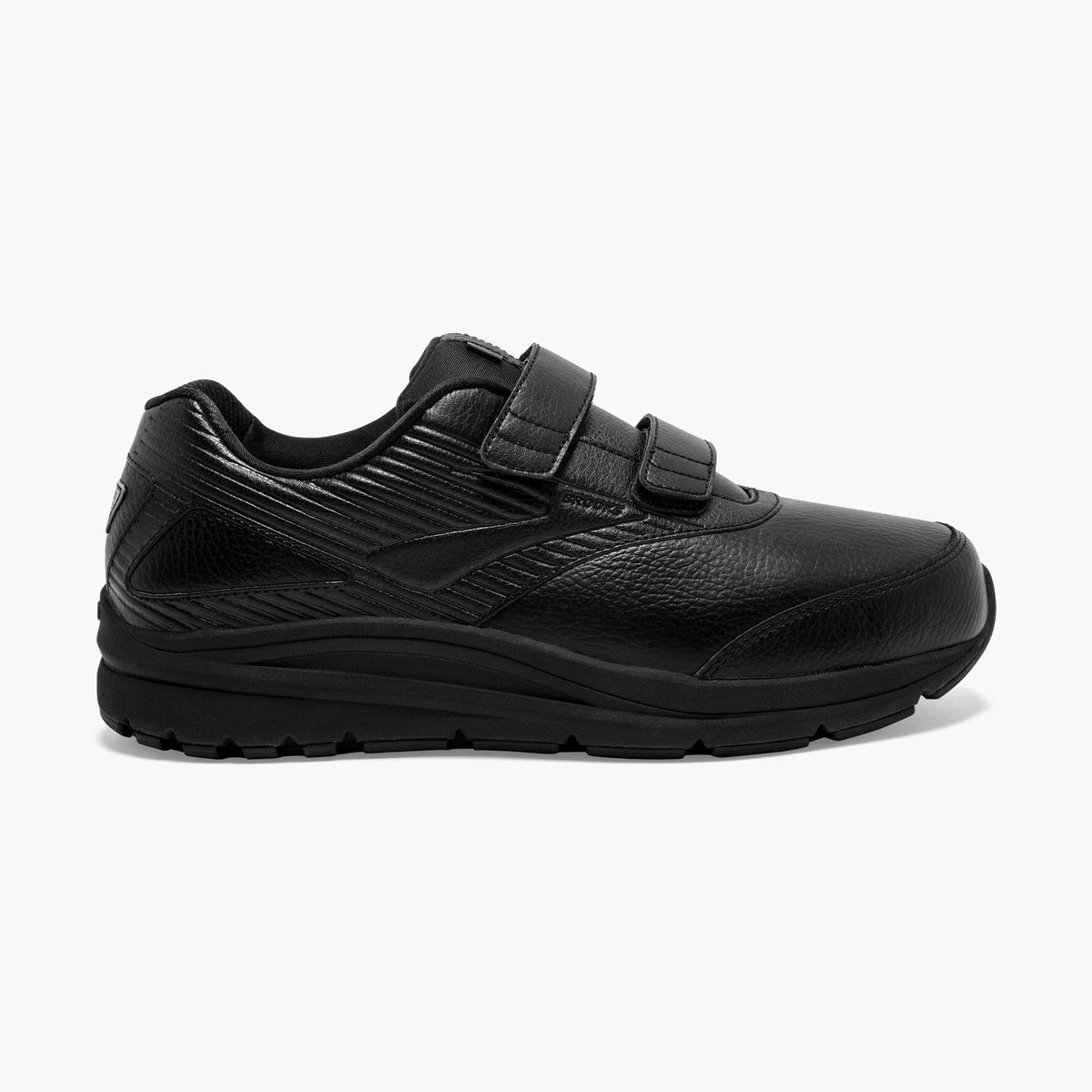 Black Brooks Addiction Walker V-Strap 2 – Men's running shoe with brand logo on a white background