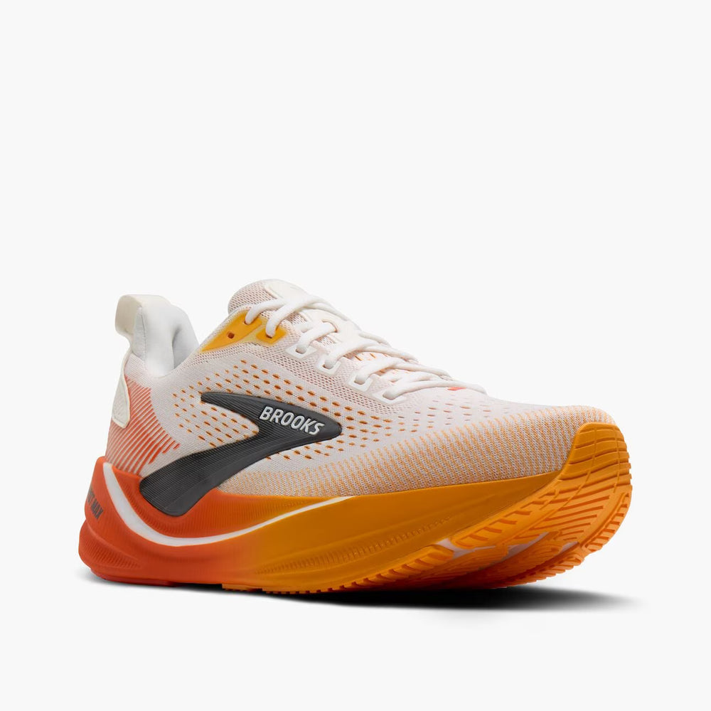 Brooks -- Men's -- Ghost Max 4 -- White/Orange/Red