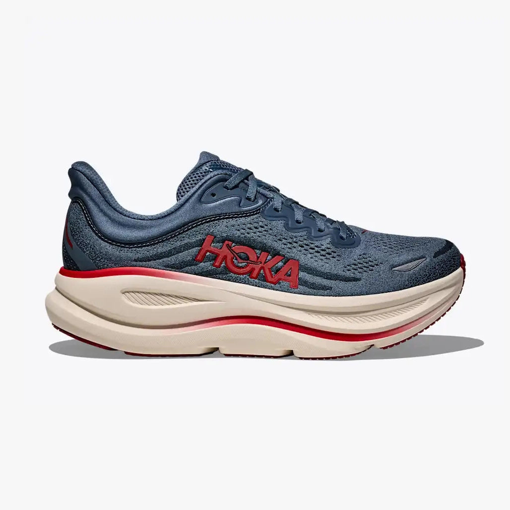 Hoka Bondi 9 – Men's – Thunder Cloud/Vermillion
