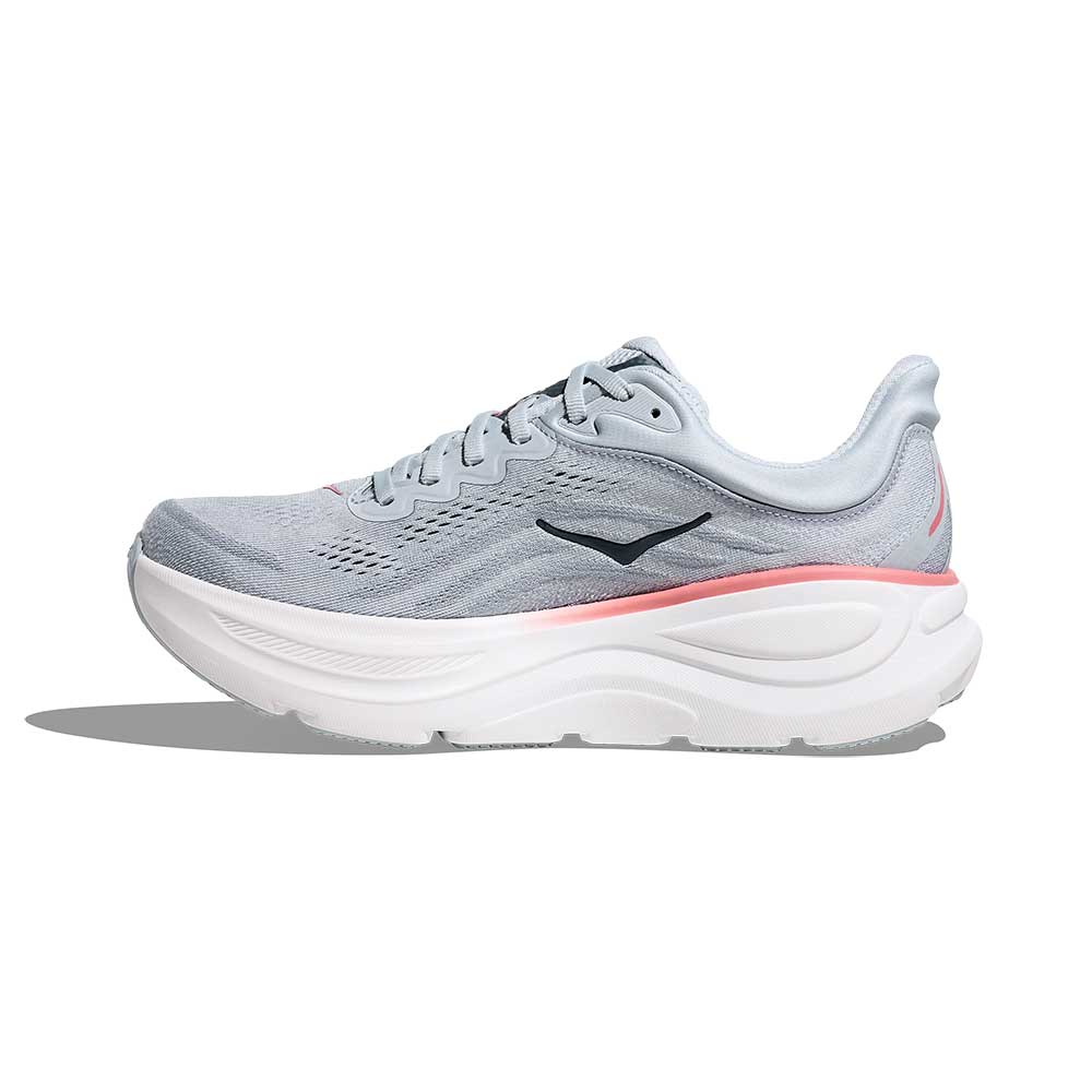 A light gray and white Hoka Bondi 9 – Women&