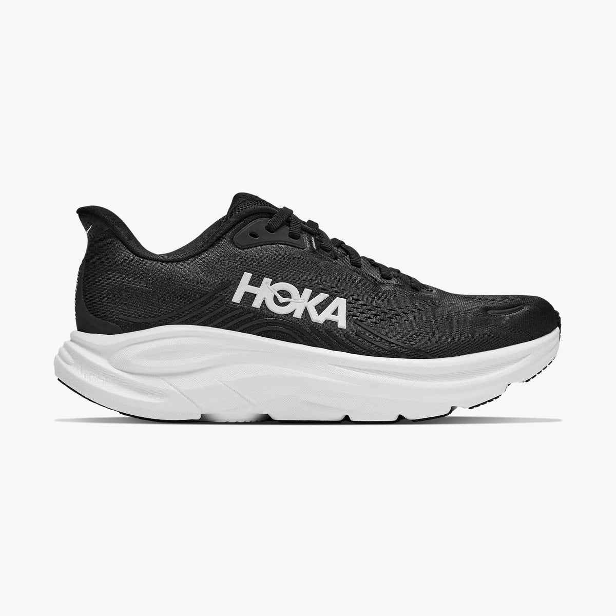 Black Hoka Clifton 11 – Men's running shoe on a white background