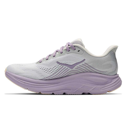 Gray and purple Hoka Clifton 11 – Women&