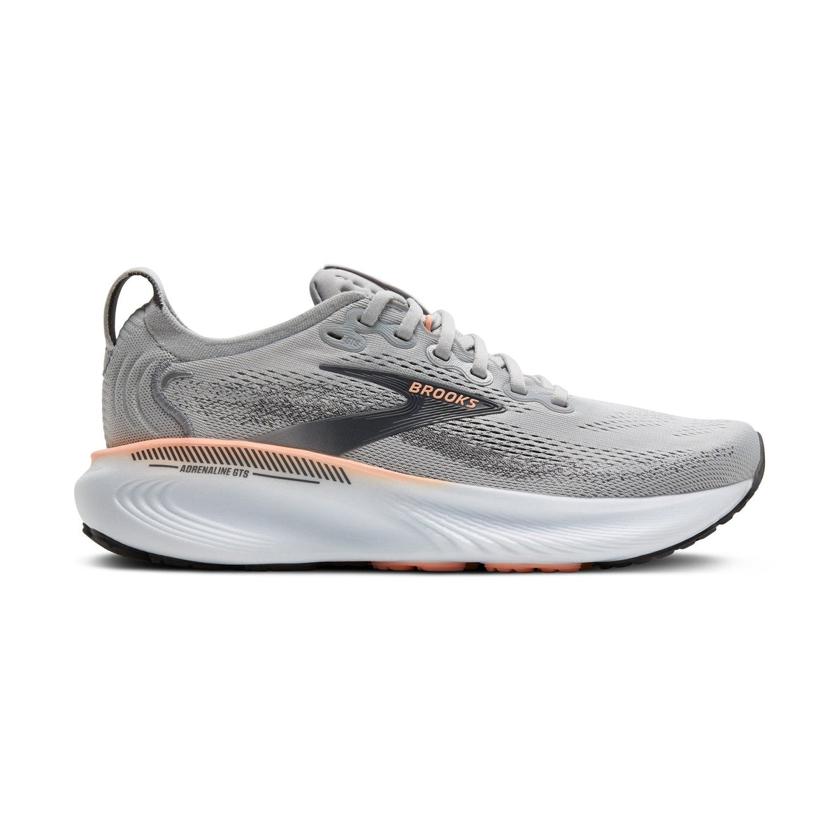 Brooks Adrenaline Gts 25 – Women's – Grey/Blackened Pearl/Coral