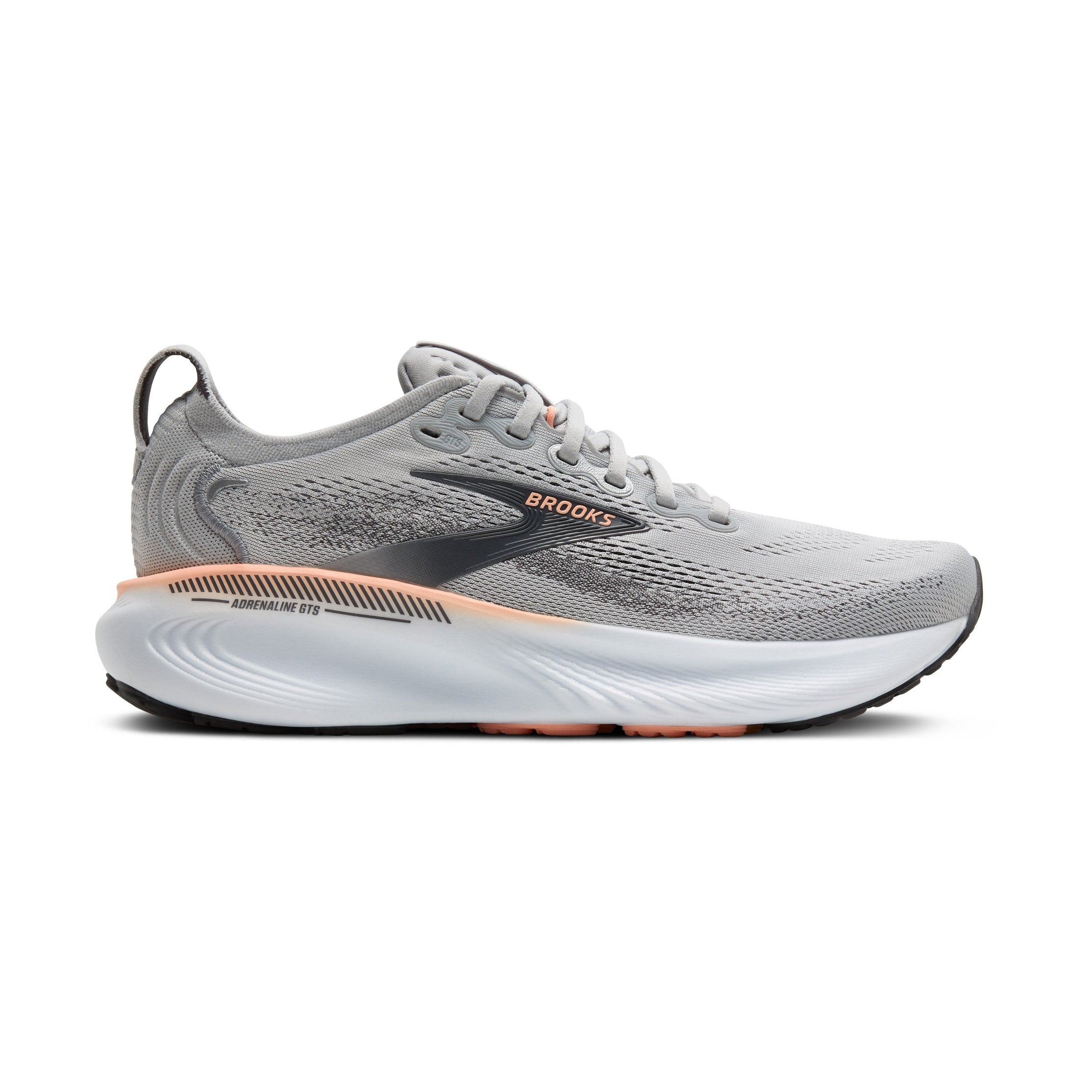 Brooks Adrenaline Gts 25 – Women's – Grey/Blackened Pearl/Coral