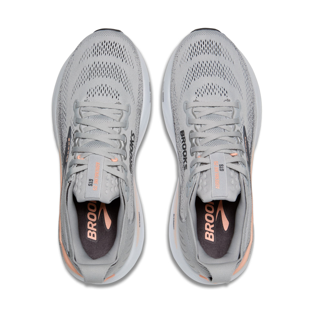 Brooks Adrenaline Gts 25 – Women's – Grey/Blackened Pearl/Coral
