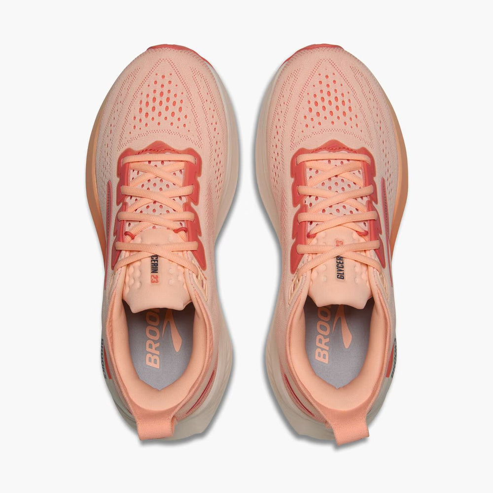 Brooks Glycerin 23 – Women's – Coral/Peach/Spellbound