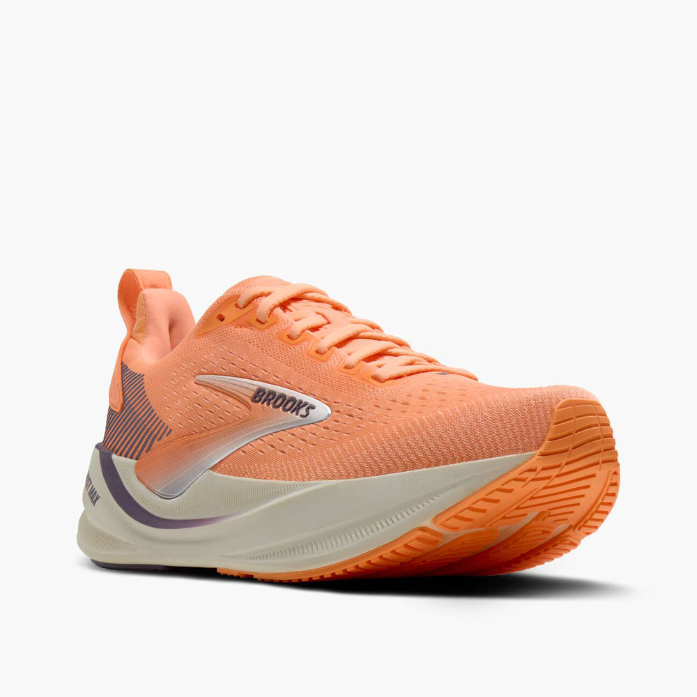 Brooks -- Women's -- Ghost Max 4 -- Cyber Peach/Grape/Bluewash