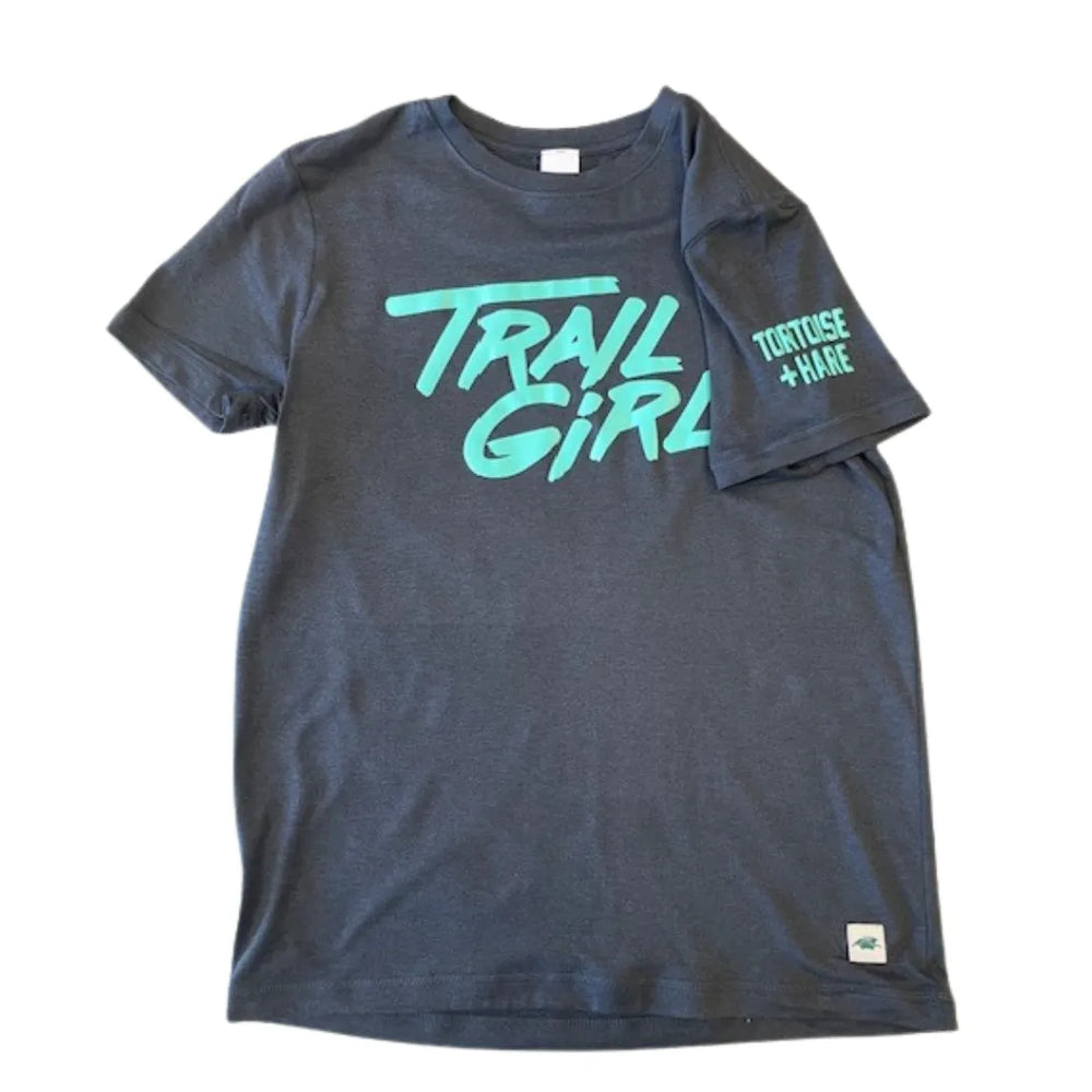 Tortoise & Hare Classic Fit S/S Sp - Trail Girl – Women's – Heather Black
