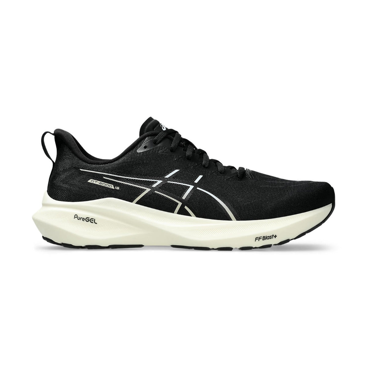 Gt-2000 13 back running shoe with white sole on a white background.