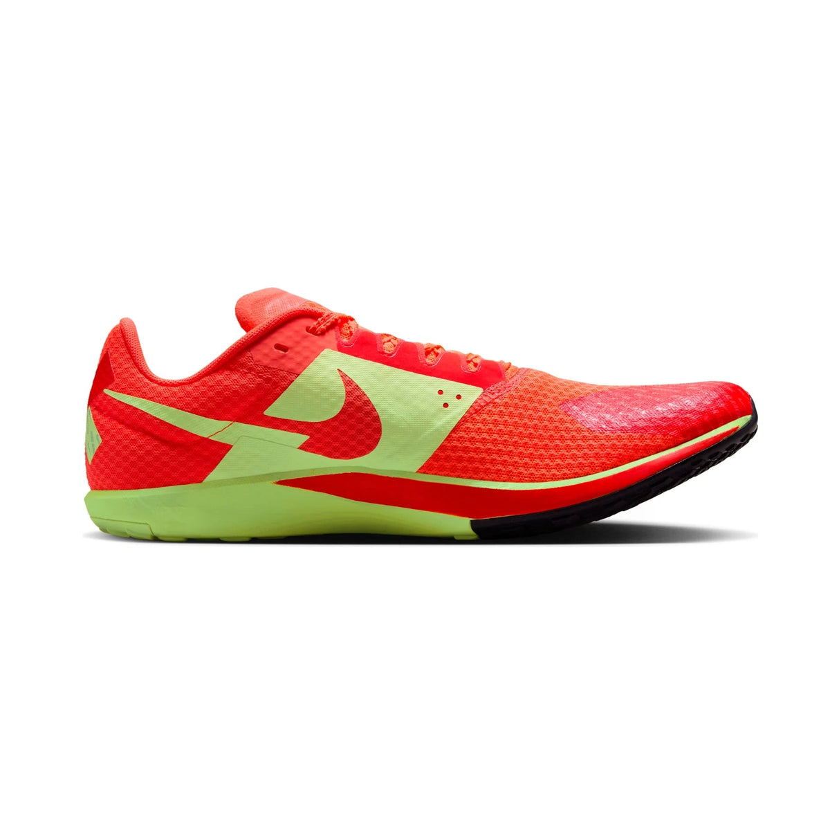 Red and green Nike Zoom Rival Waffle 6 – Men's athletic shoe on a white background