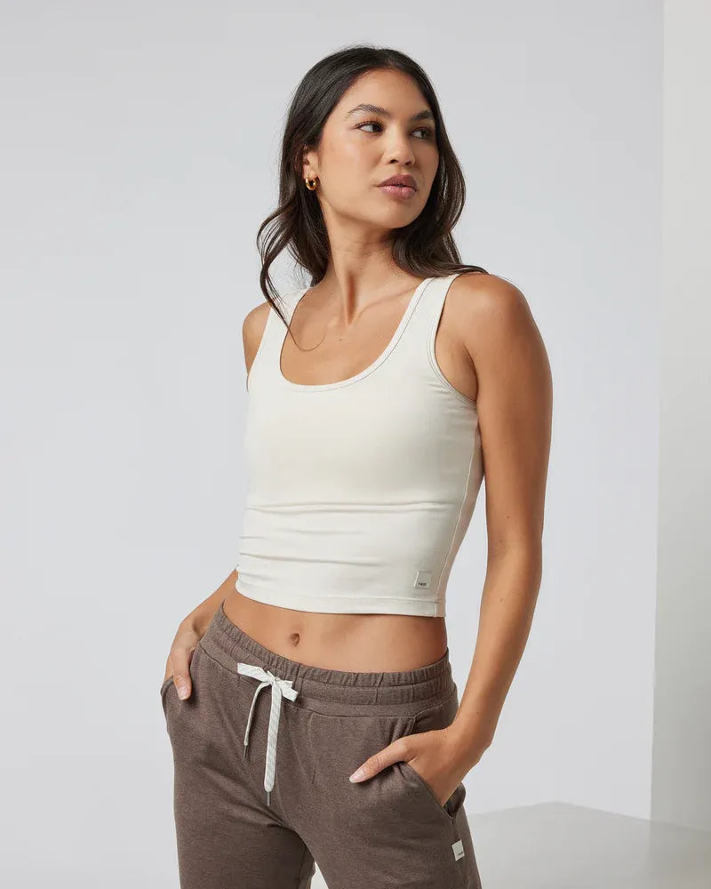 Vuori Halo Essential Tank – Women's – Milkweed Heather
