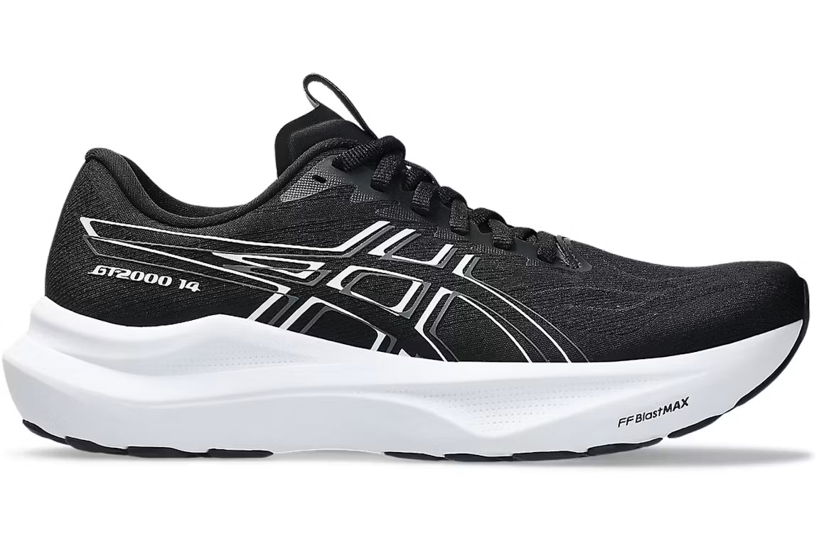 Black running shoe with Gt-2000 14 logo on a white background.