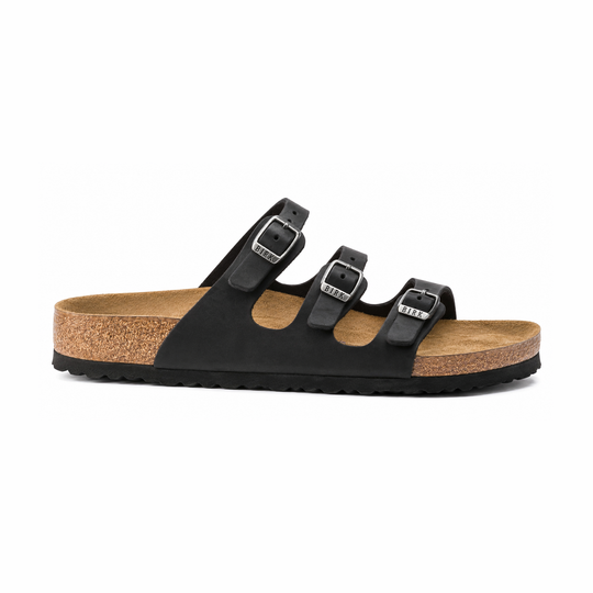 A pair of black BIRKENSTOCK Women&