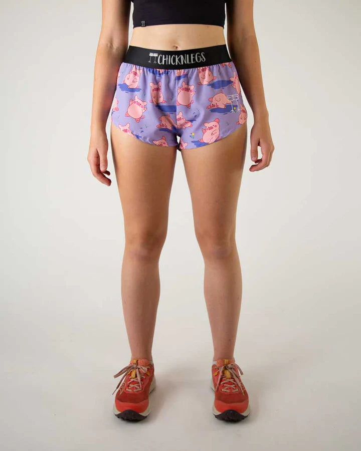 Chicknlegs Chicknlegs 1.5" Split Shorts – Women&