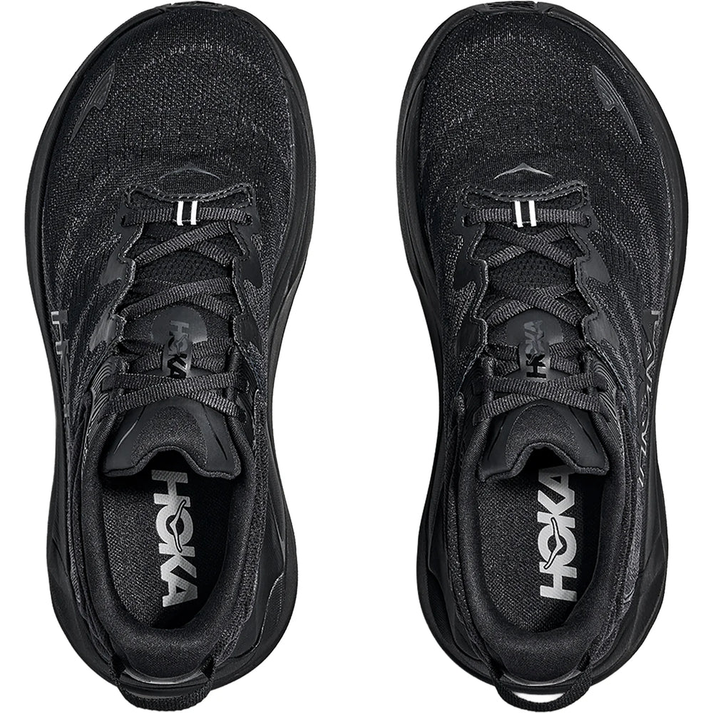 A pair of black Hoka Gaviota 6 – Men's running shoes shown from a top-down view against a solid white background.