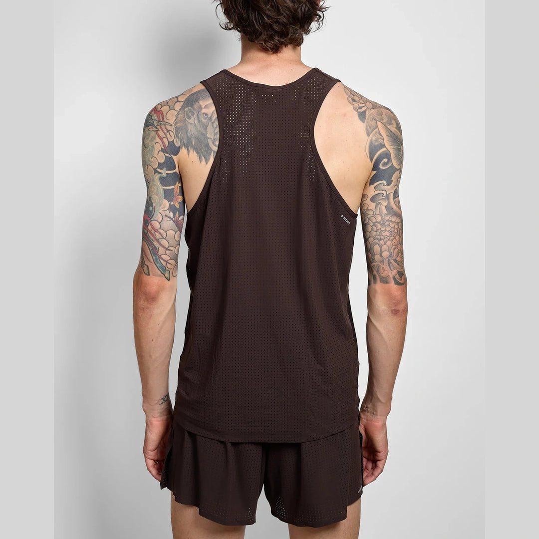 Person wearing a brown Space-O Singlet--Men&