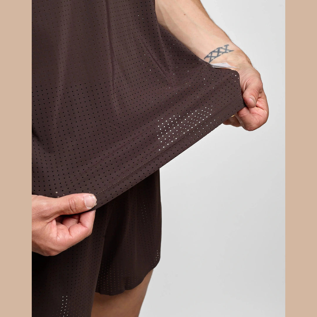 BrownSpace-O Singlet--Men&