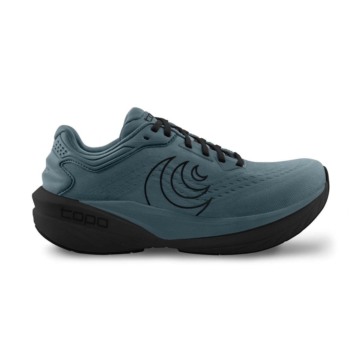 Blue Topo Athletic Phantom 4 – Men's running shoe with black sole on a white background