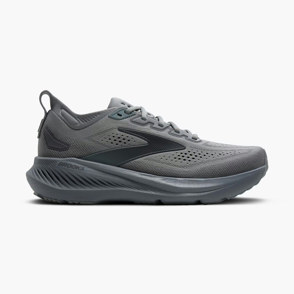 Grey Brooks Glycerin GTS 23 – Men's running shoe on a white background