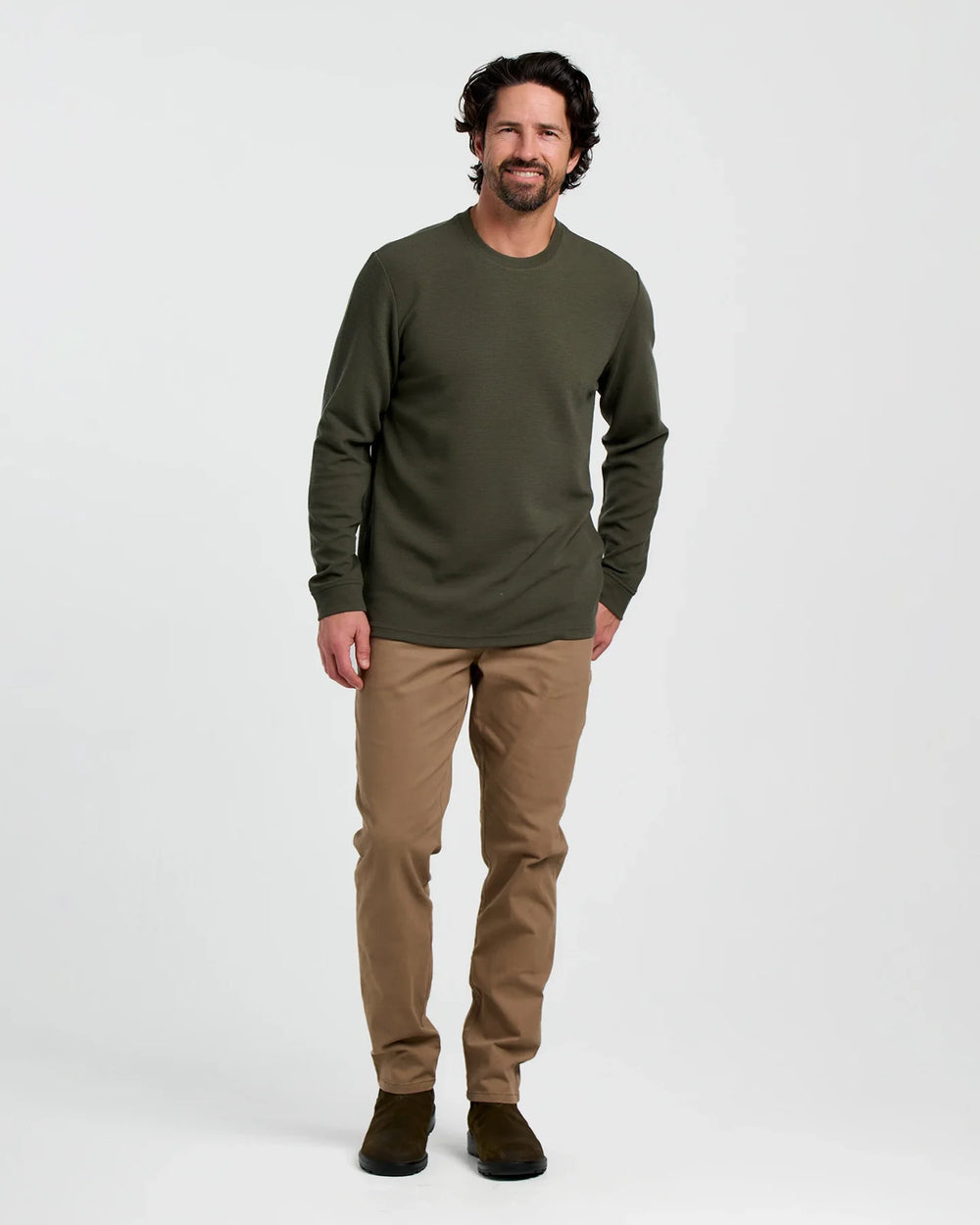 Vuori Waffle Crew – Men's – Dark Oregano