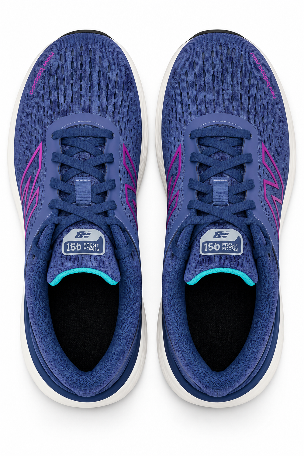 A pair of New Balance Fresh Foam X 1540 – Women's running shoes in a vibrant blue and purple colorway, shown from a top-down view on a white background.