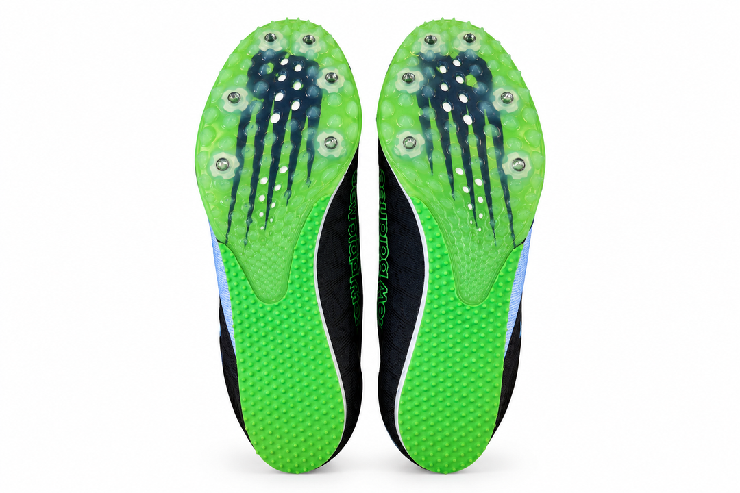The soles of a pair of New Balance Md500 V8 – Women&