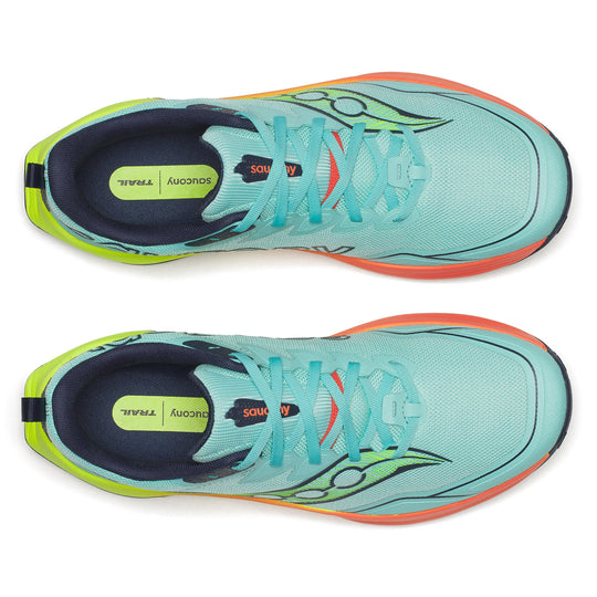 Pair of turquoise Saucony Peregrine 16 – Men&