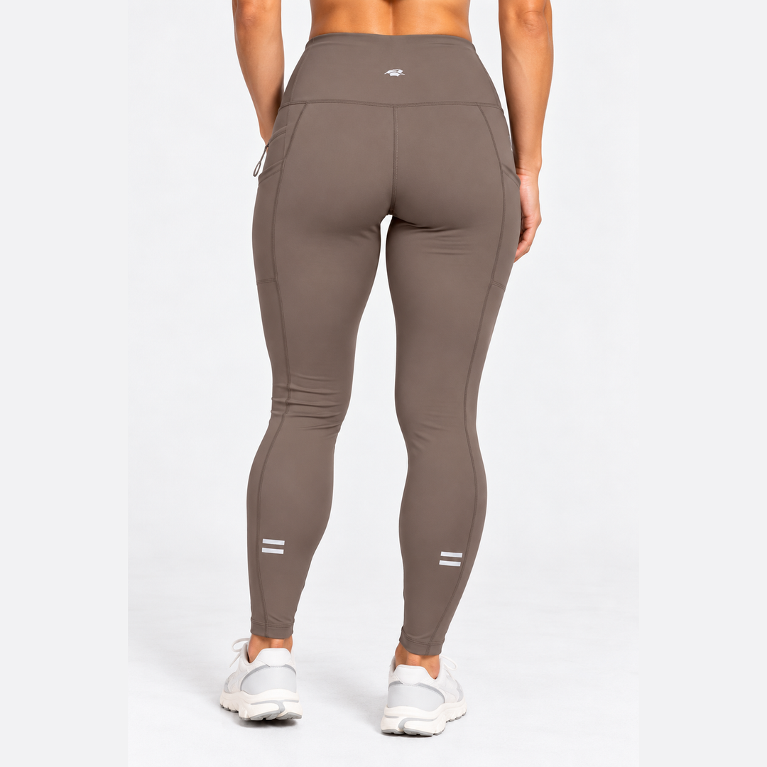 Rear view of a model wearing high-waisted  Purestretch Legging – Women&