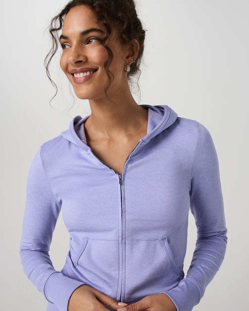Vuori Halo Mini Fz Hoodie – Women's – Hyacinth Heather
