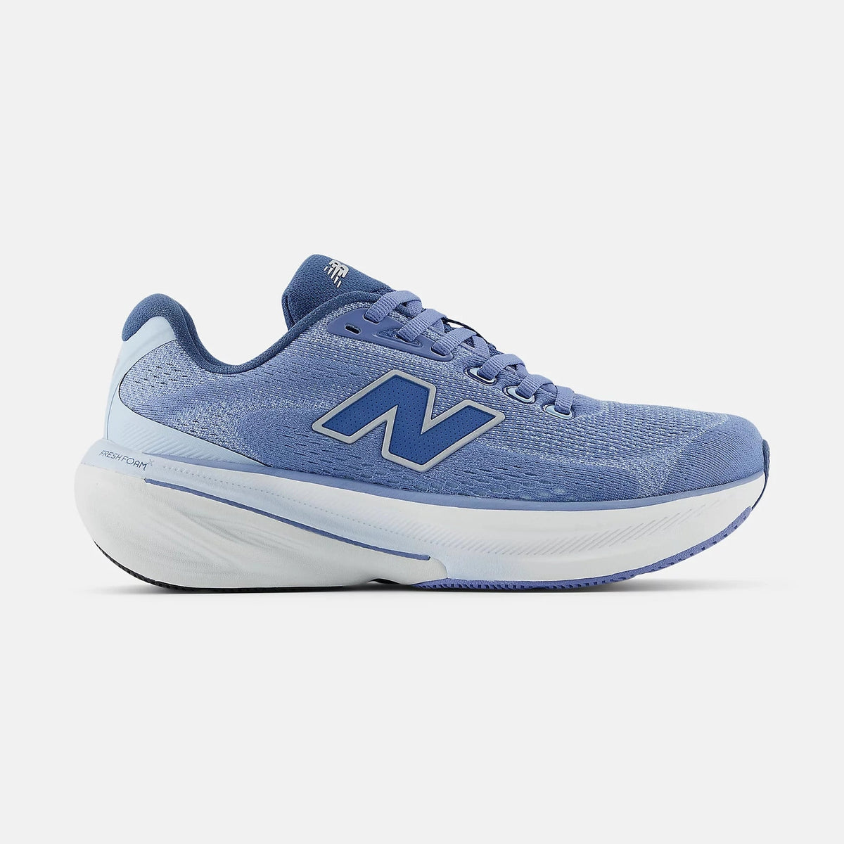 Blue New Balance Fresh Foam X 860 V15 – Women's running shoe with New Balance logo on a light gray background