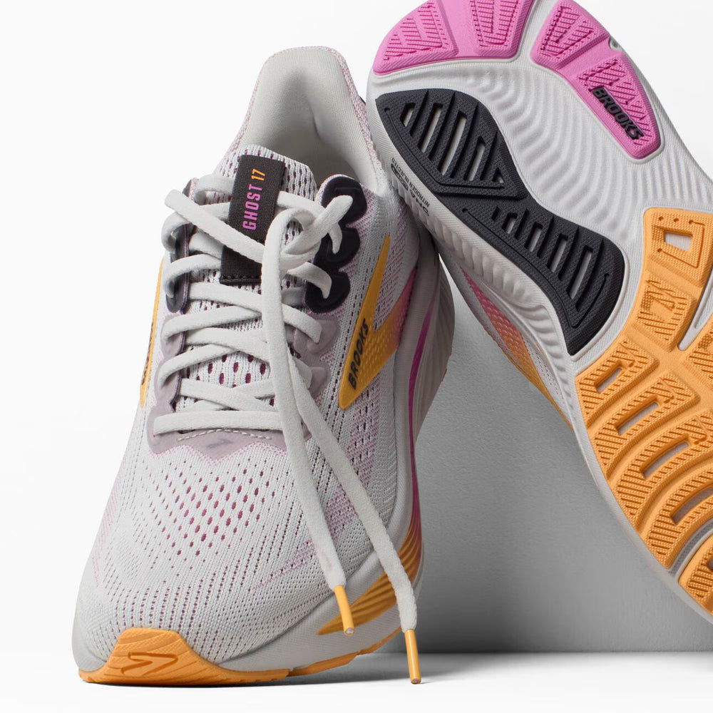 Brooks Ghost 17 – Women's – Oyster/Apricot/Pink