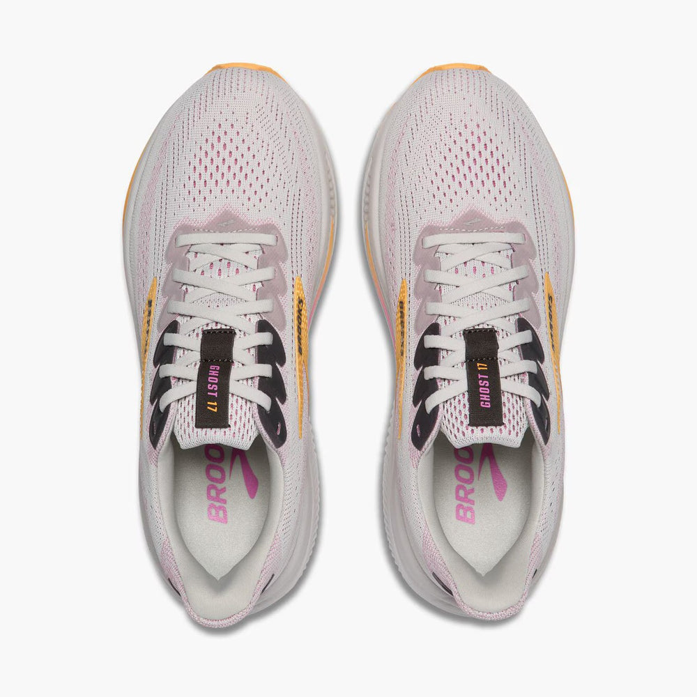 Brooks Ghost 17 – Women's – Oyster/Apricot/Pink