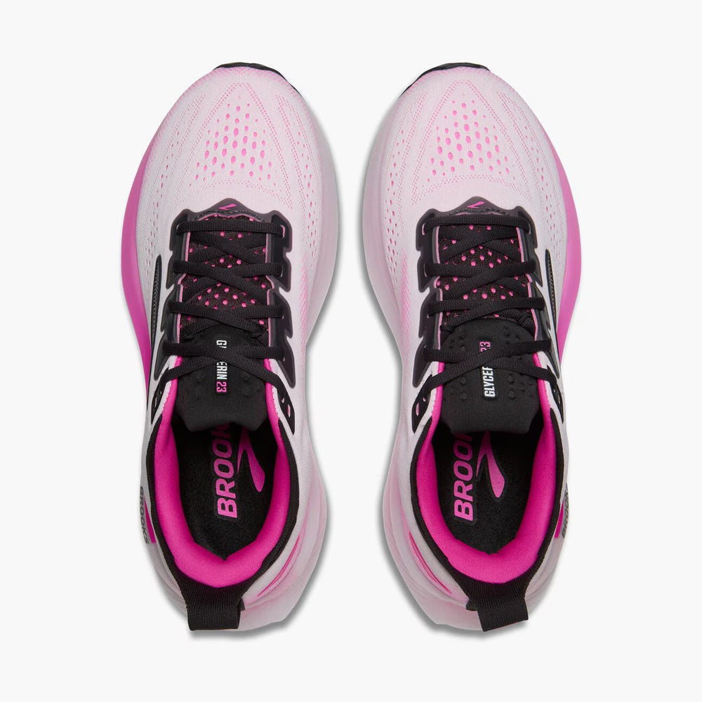 Brooks Glycerin 23 – Women's – White/Phantom/Cyber Pink