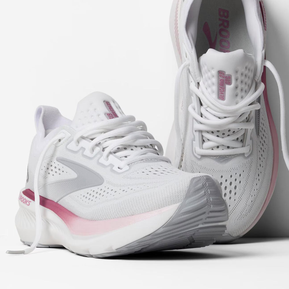 Brooks Glycerin GTS 23 – Women's – White/Harbor Mist/Metallic