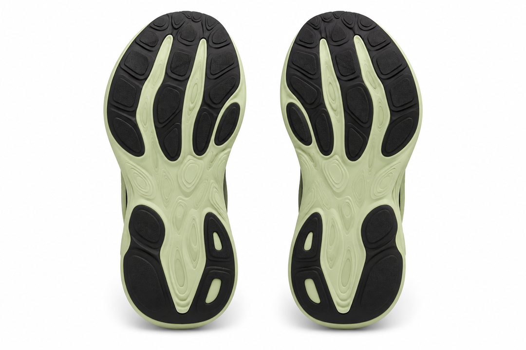 The outsoles of a pair of New Balance Fresh Foam X 880 V15 – Men&
