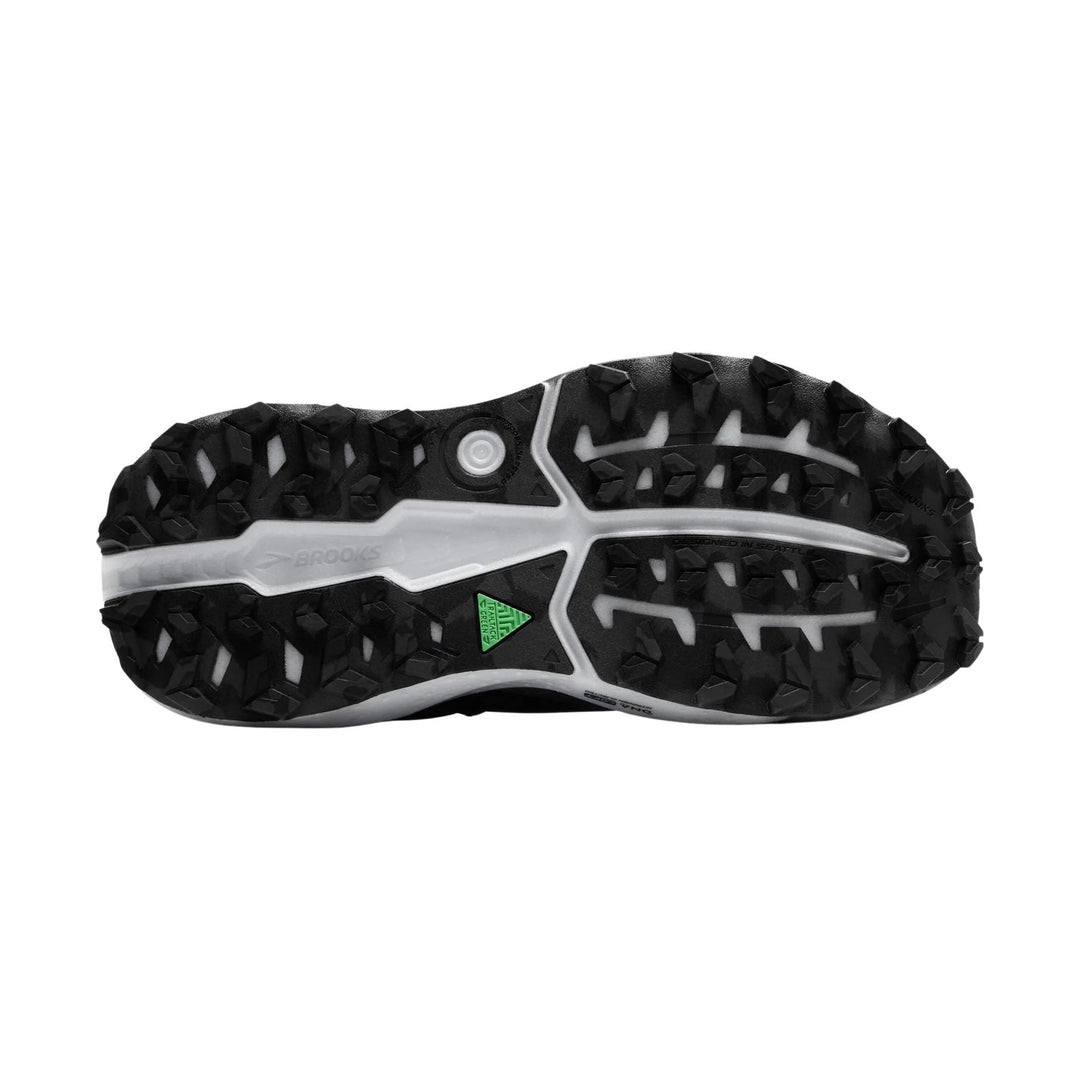 The outsole of a Brooks Caldera 8 – Men&