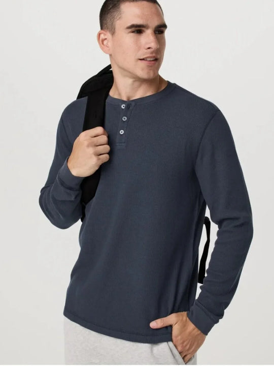 Vuori Waffle Henley – Men&