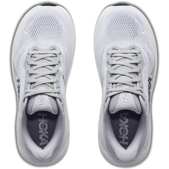 A pair of white and light gray Hoka Clifton 11 – Women&