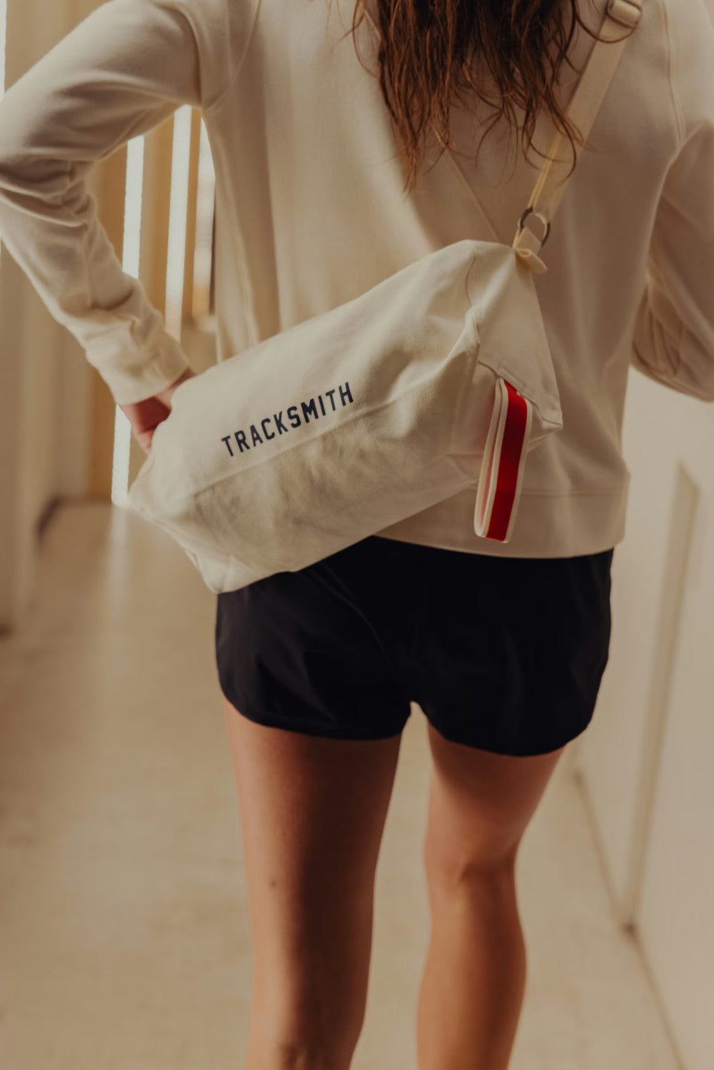 Shoe Bag--Navy/Ivory